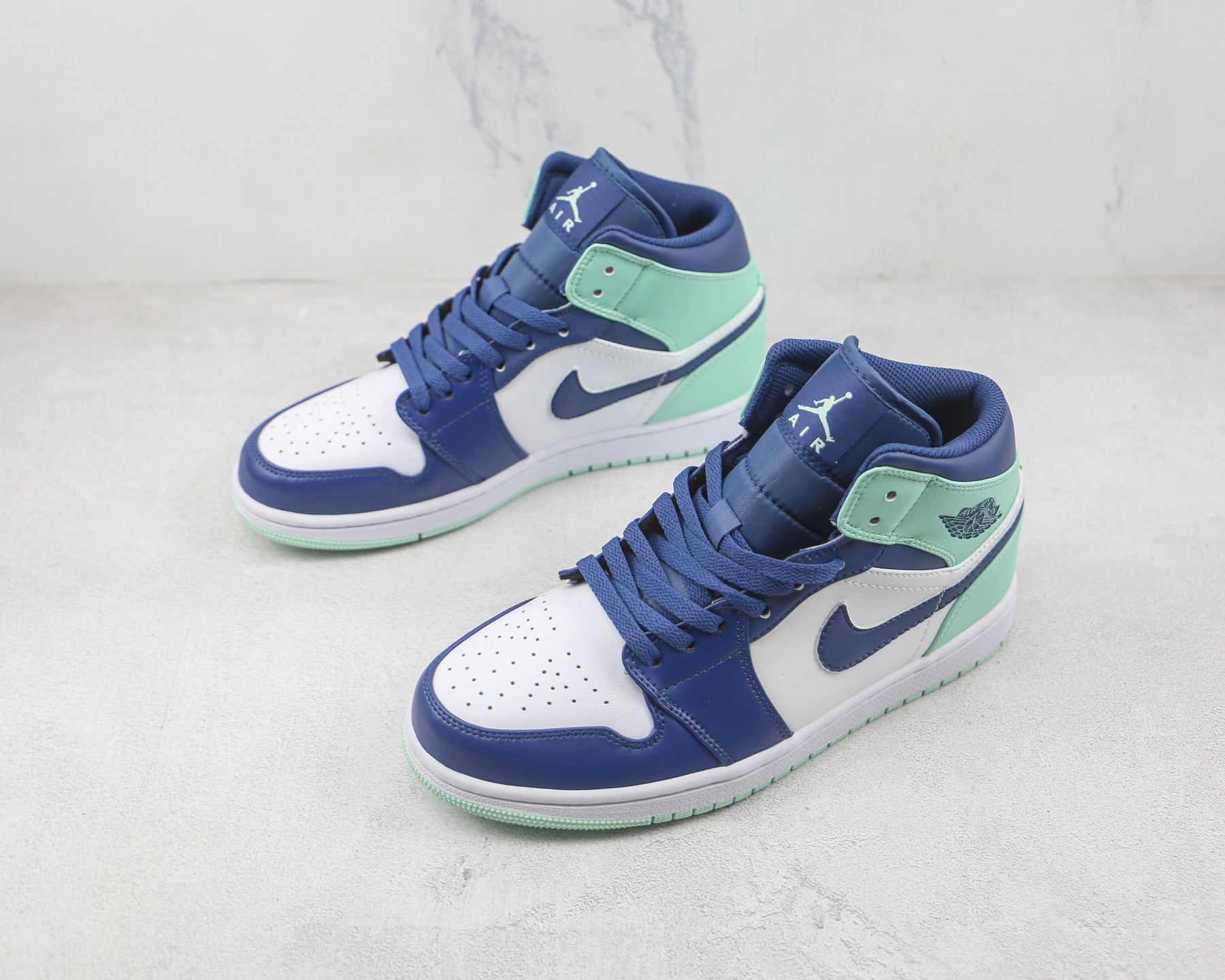 Jordan 1 Mid Mystic Navy Mint Foam Luxe Premium Brazil
