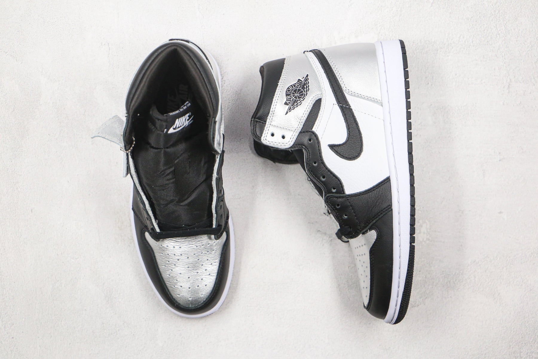 Jordan 1 Retro High Silver Toe Luxe Premium Brazil