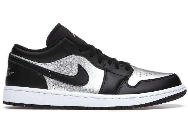 Jordan 1 Low Black Metallic Silver Luxe Premium Brazil