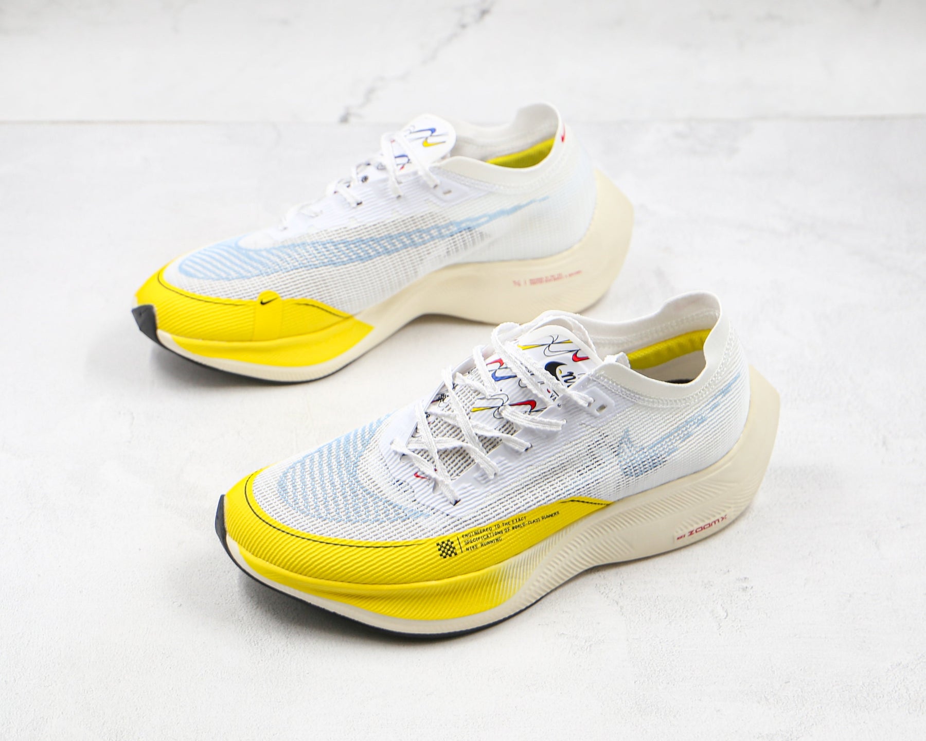Nike ZoomX Vaporfly Next% 2 White Yellow Strike Luxe Premium Brazil