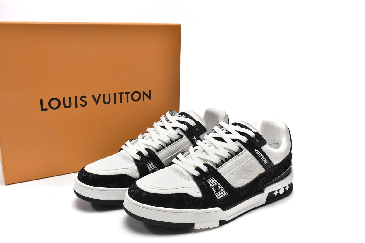 Louis Vuitton Trainer White Black - Luxe Premium Brazil
