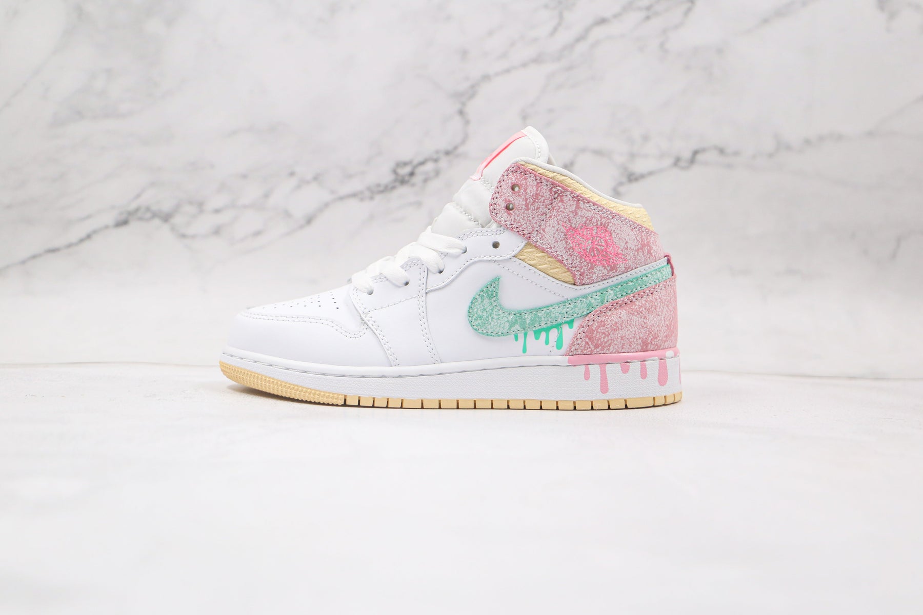 Jordan 1 Mid Paint Drip Luxe Premium Brazil