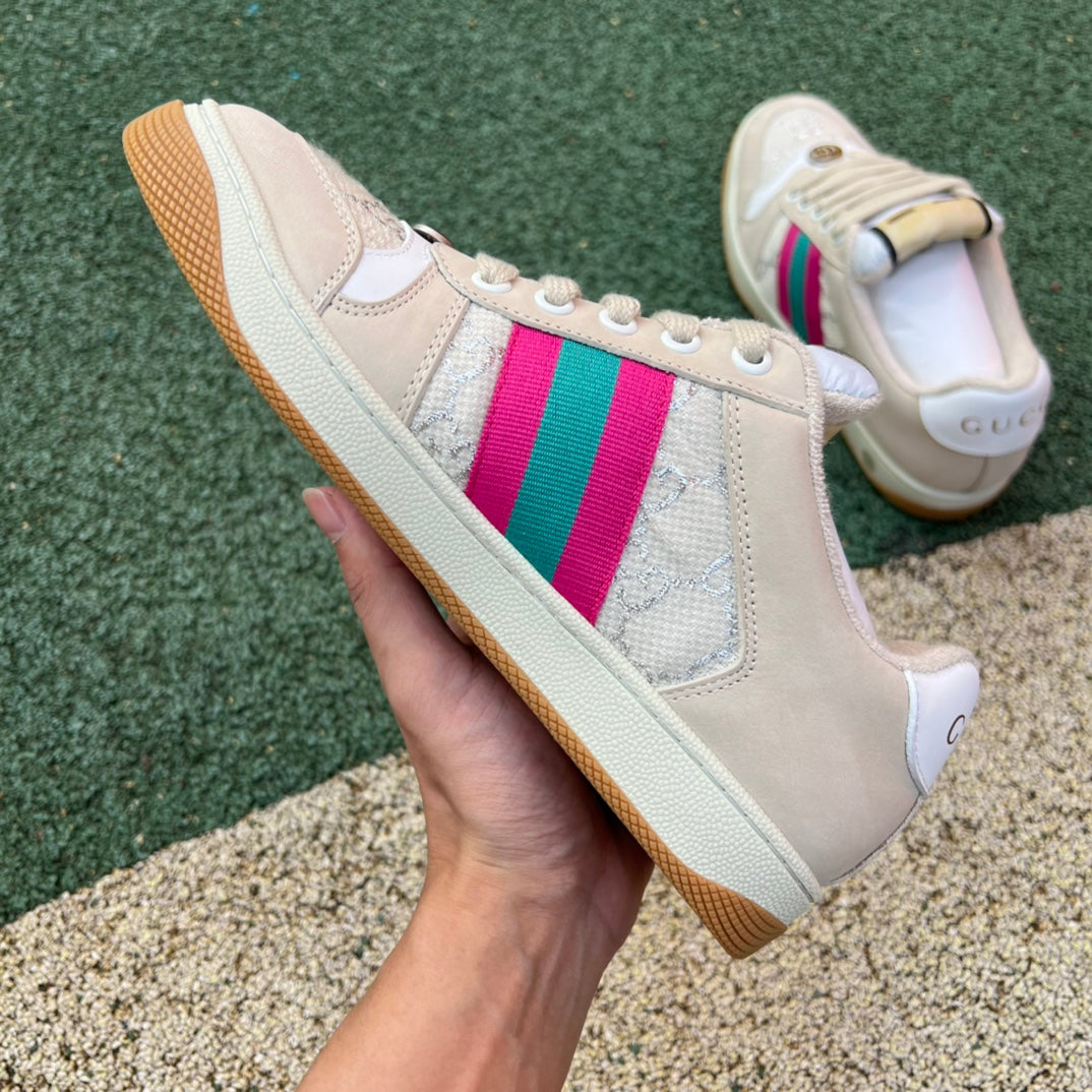Gucci Screener Cream Leather - Luxe Premium Brazil
