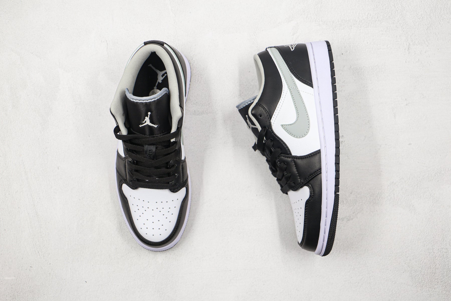 Jordan 1 Low Black White Grey Luxe Premium Brazil