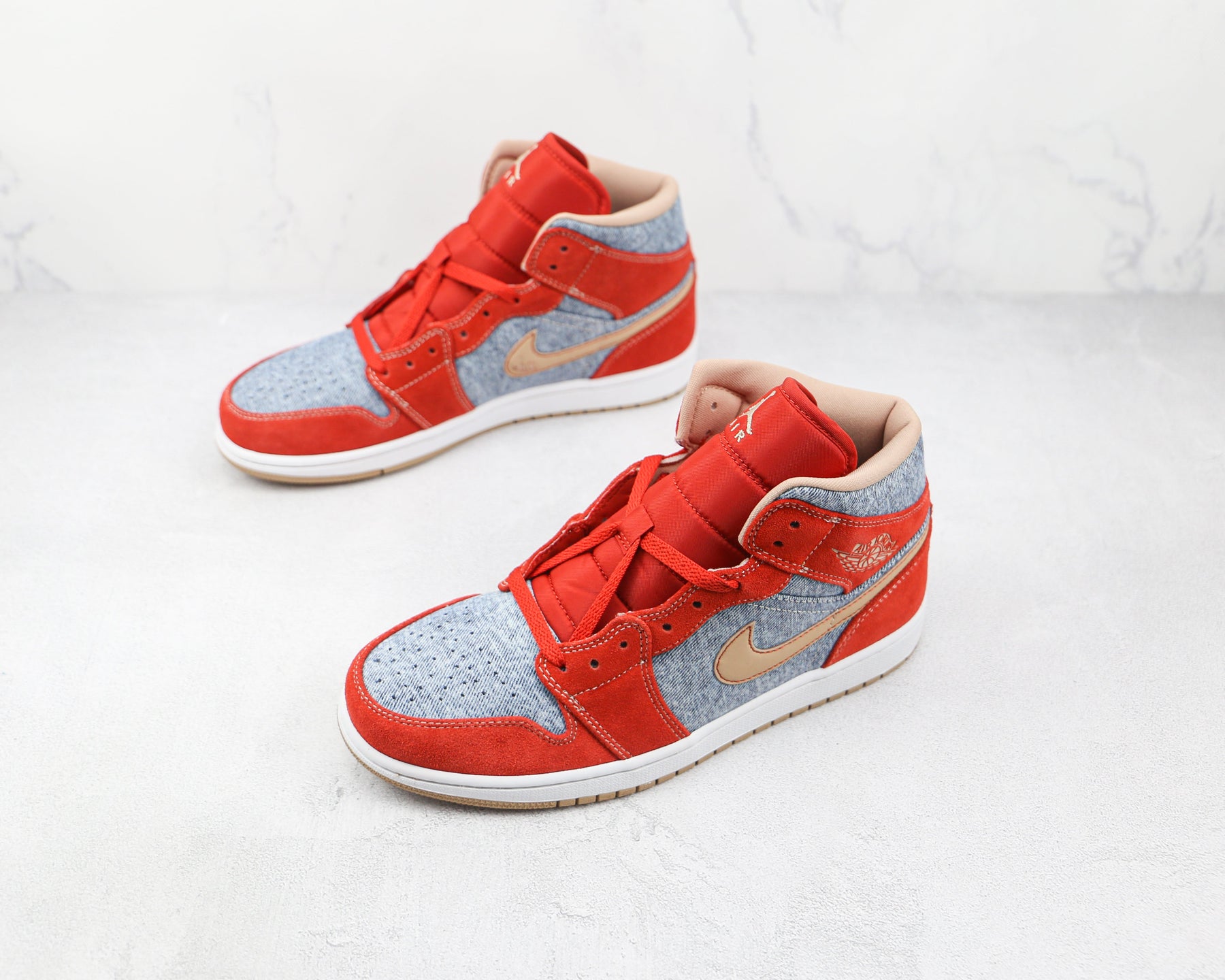Jordan 1 Mid Denim Red - Luxe Premium Brazil