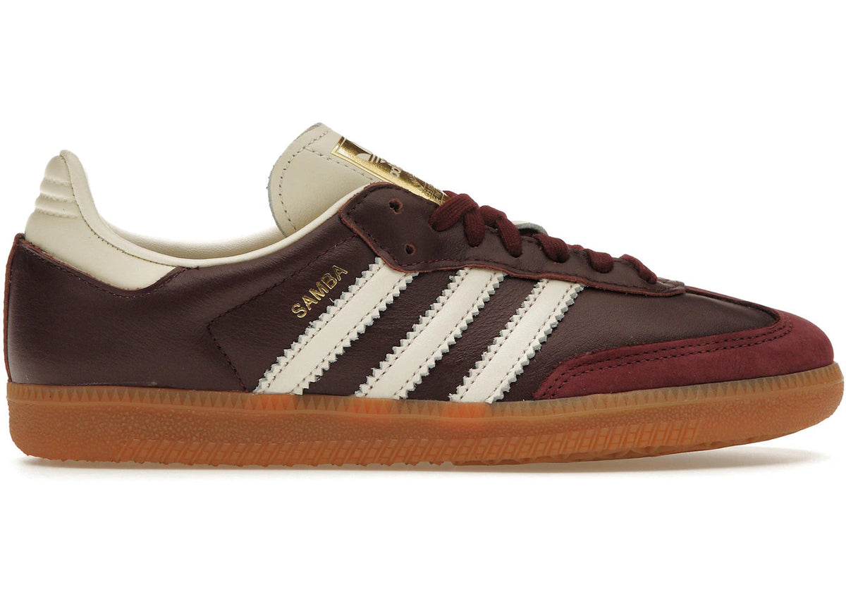 Adidas Samba OG Maroon Gold Metallic - Luxe Premium Brazil