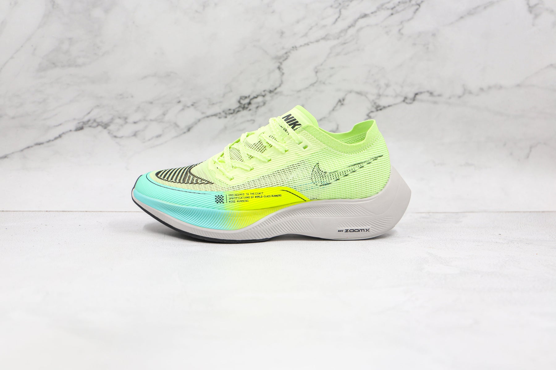 Nike ZoomX Vaporfly Next% 2 Barely Volt Turquoise Luxe Premium Brazil