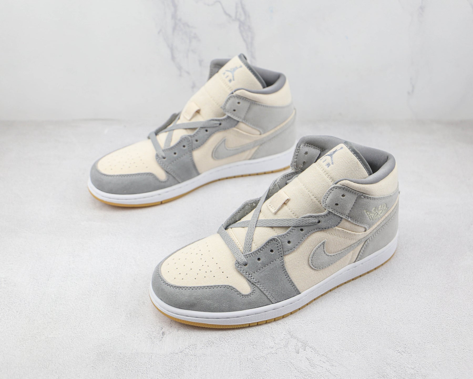 Jordan 1 Mid SE Coconut Milk Particle Grey - Luxe Premium Brazil