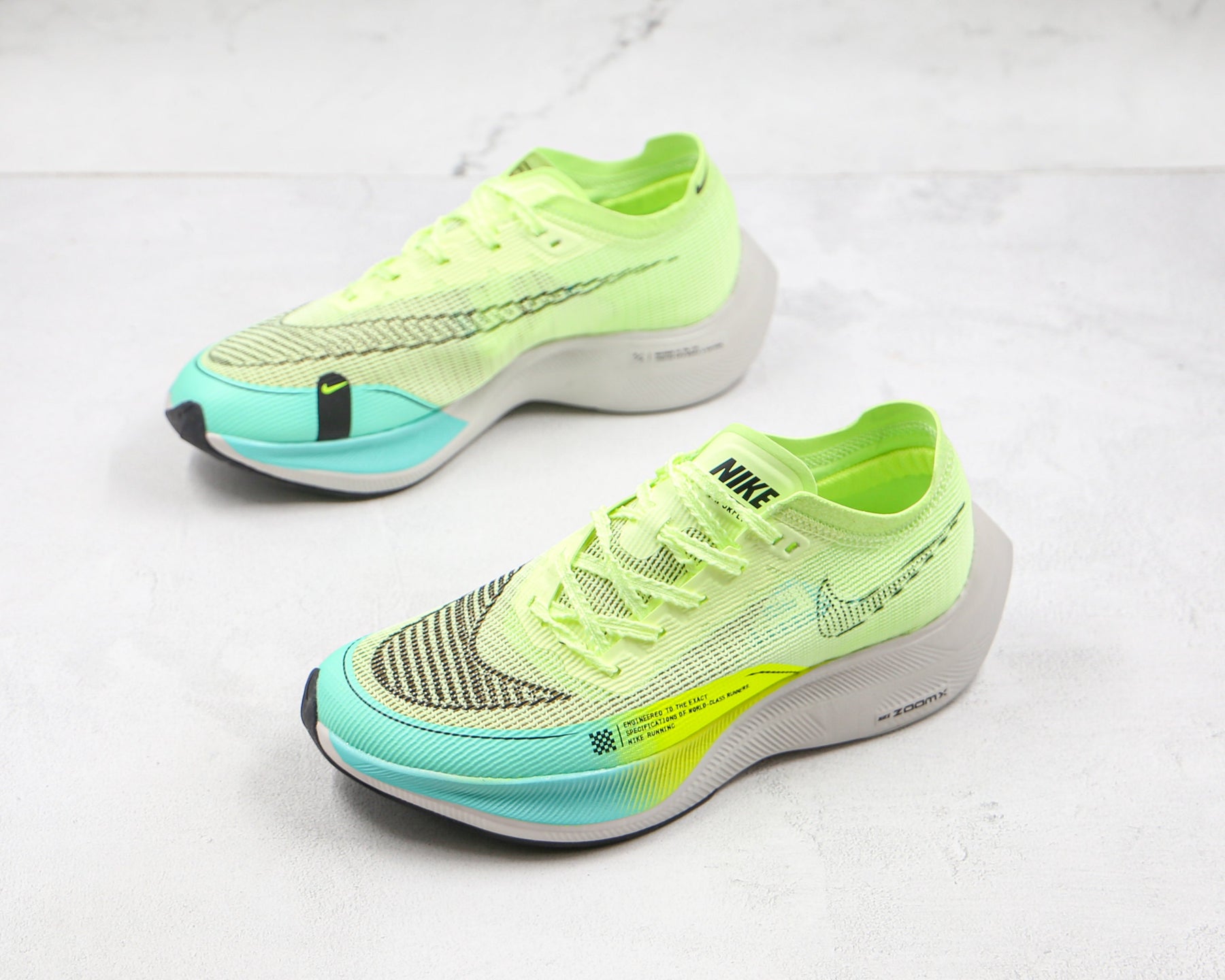 Nike ZoomX Vaporfly Next% 2 Barely Volt Turquoise Luxe Premium Brazil