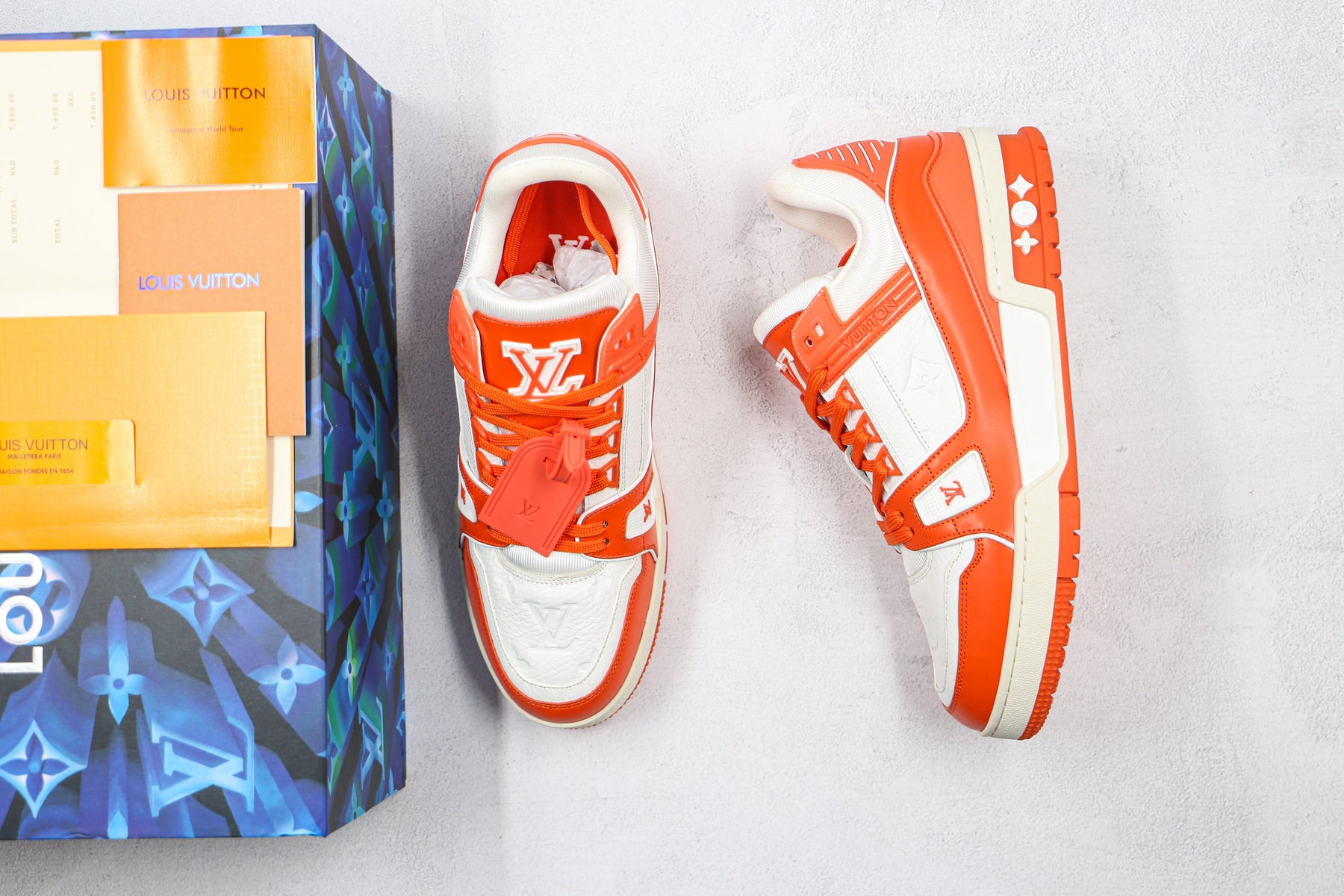 Louis Vuitton Trainer Monogram Denim Orange - Luxe Premium Brazil