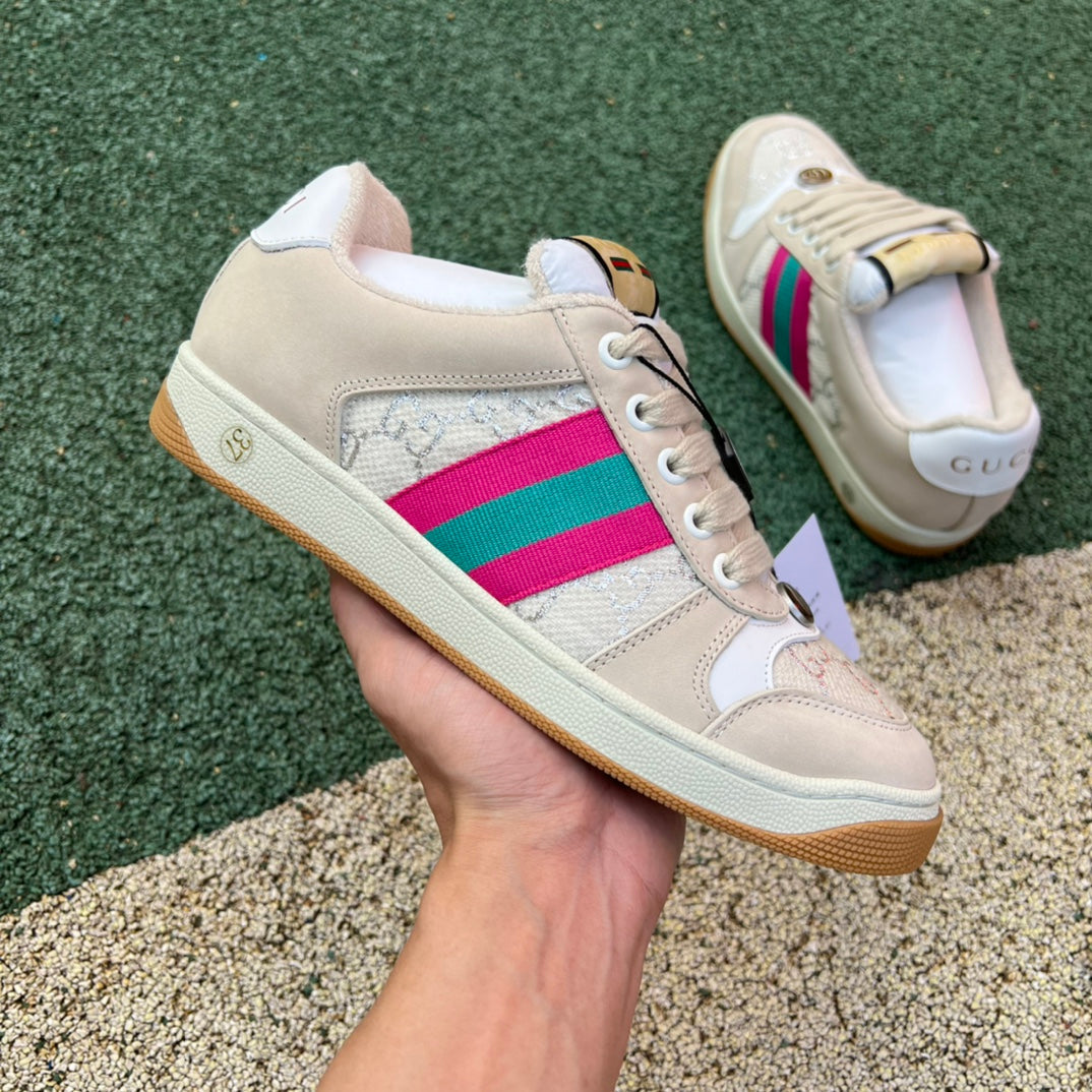Gucci Screener Cream Leather - Luxe Premium Brazil