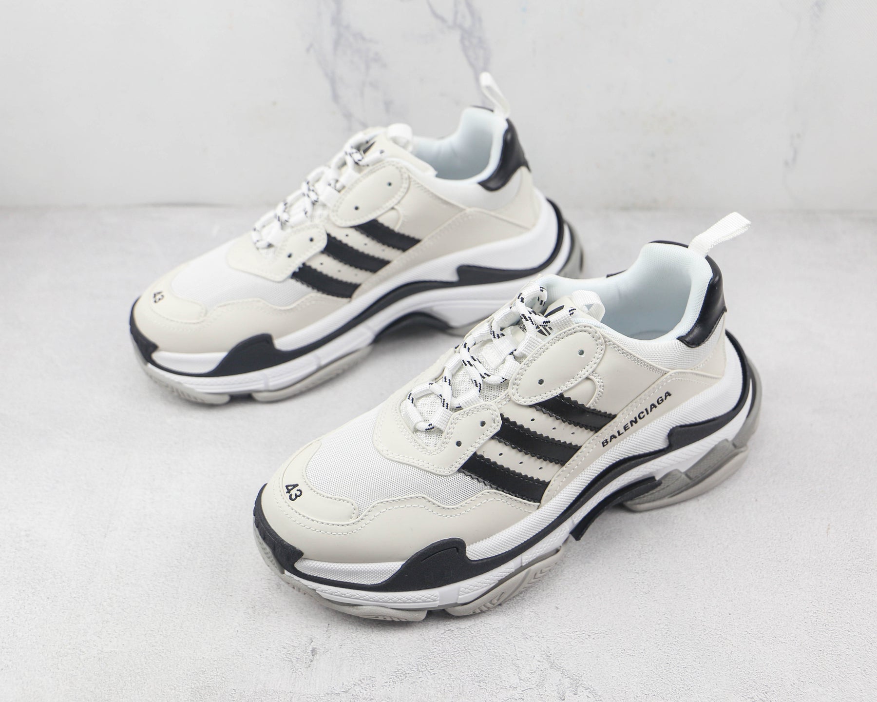 Balenciaga Adidas White Black - Luxe Premium Brazil