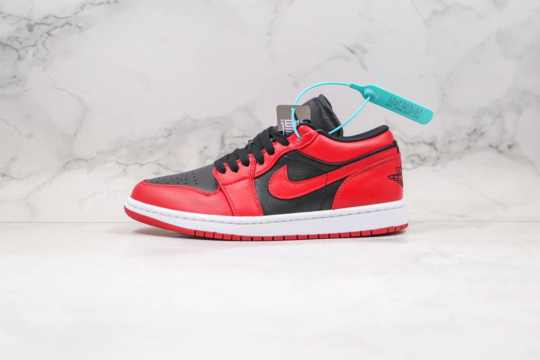 Jordan 1 Low Bred Toe Red Luxe Premium Brazil