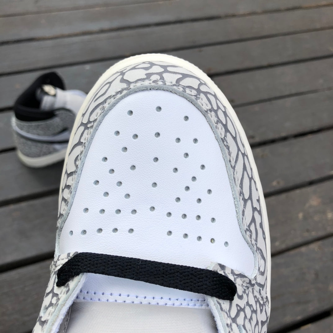Jordan 1 Retro High OG White Cement Luxe Premium Brazil