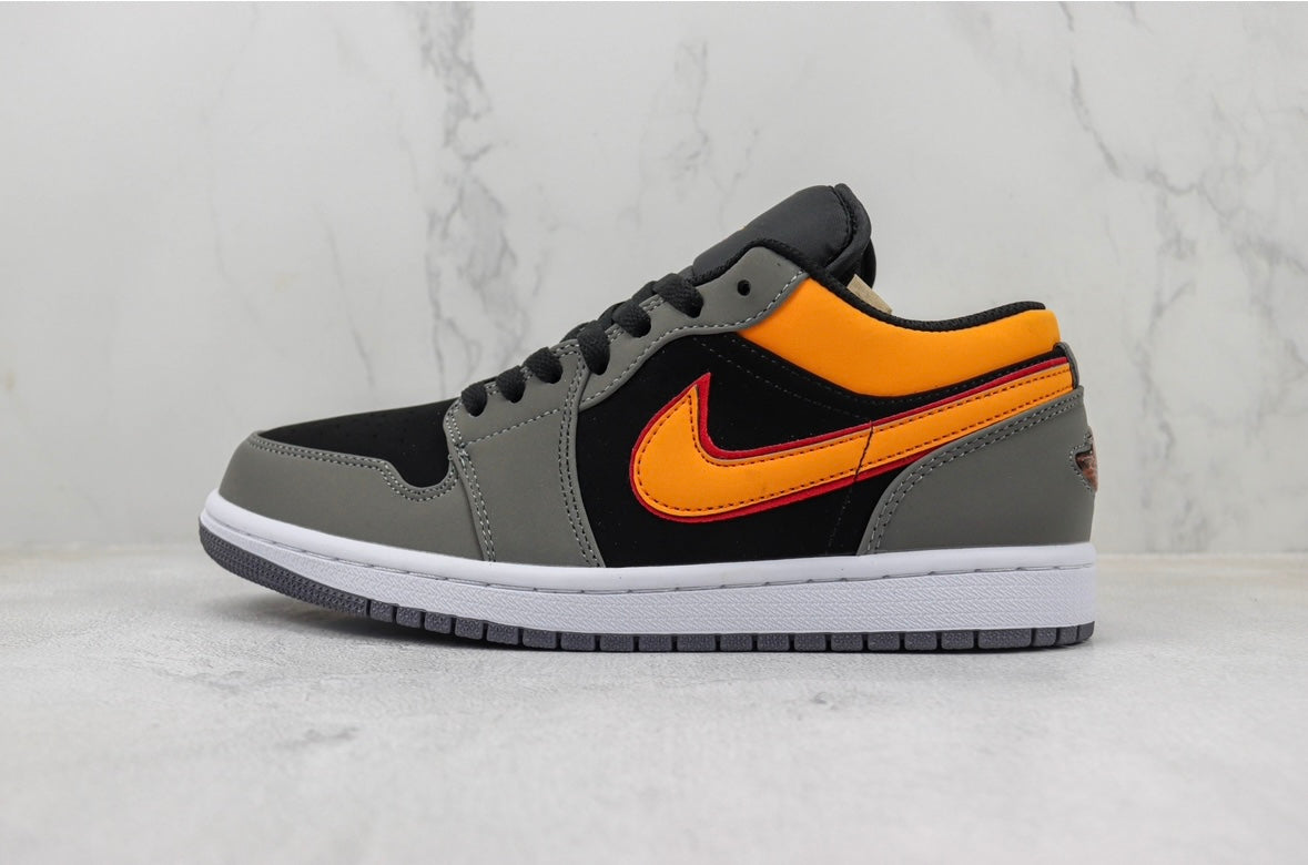Jordan 1 Low Graphite Vivid Orange Luxe Premium Brazil