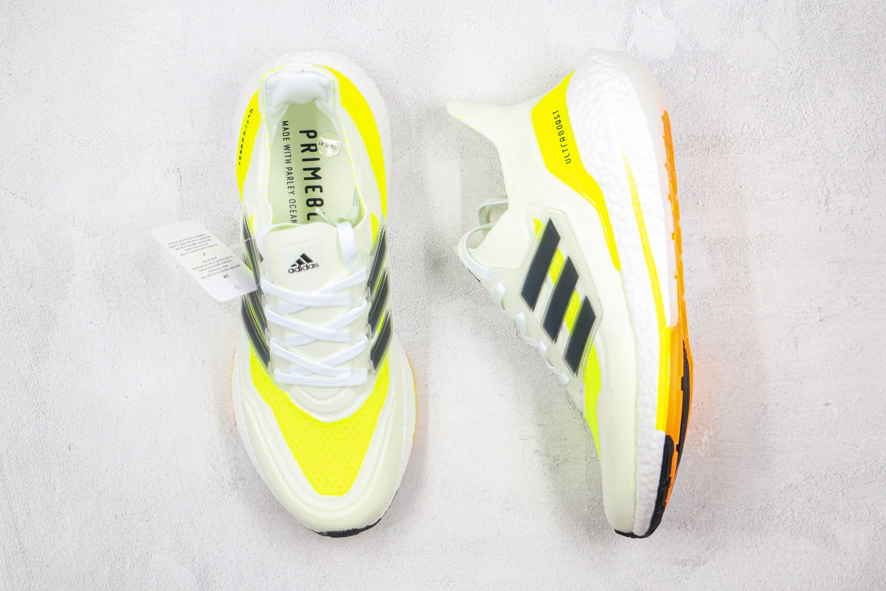 Adidas Ultraboost 21 Solar Yellow White - Luxe Premium Brazil