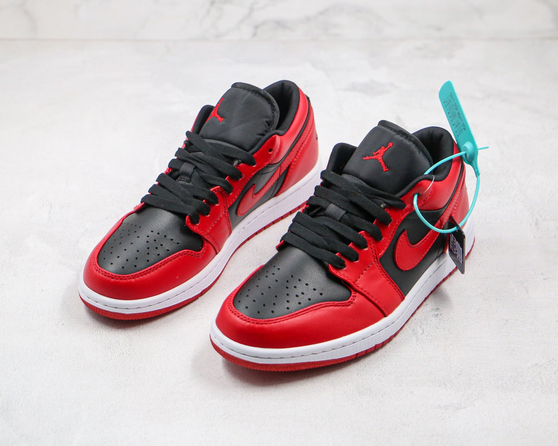Jordan 1 Low Bred Toe Red Luxe Premium Brazil