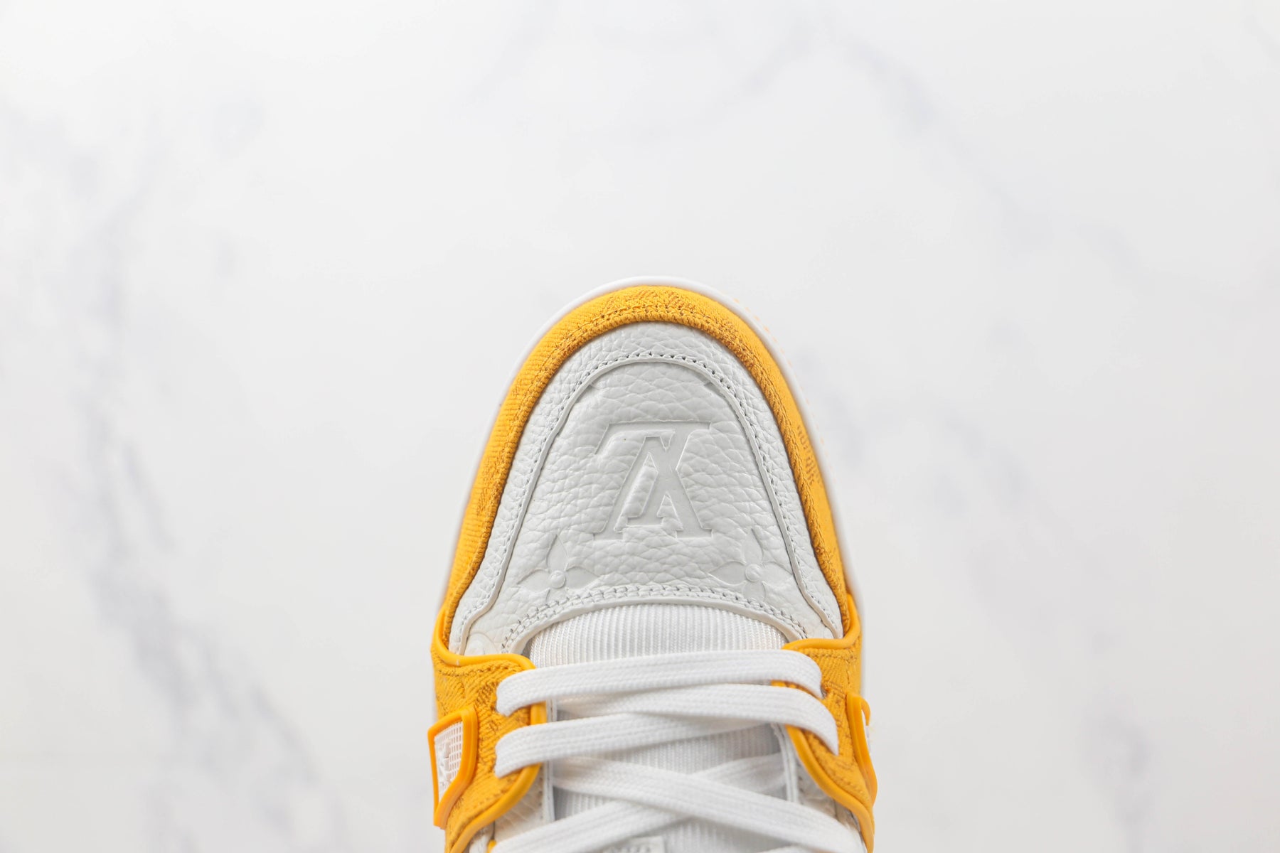 Louis Vuitton Trainer Yellow Monogram Denim White - Luxe Premium Brazil