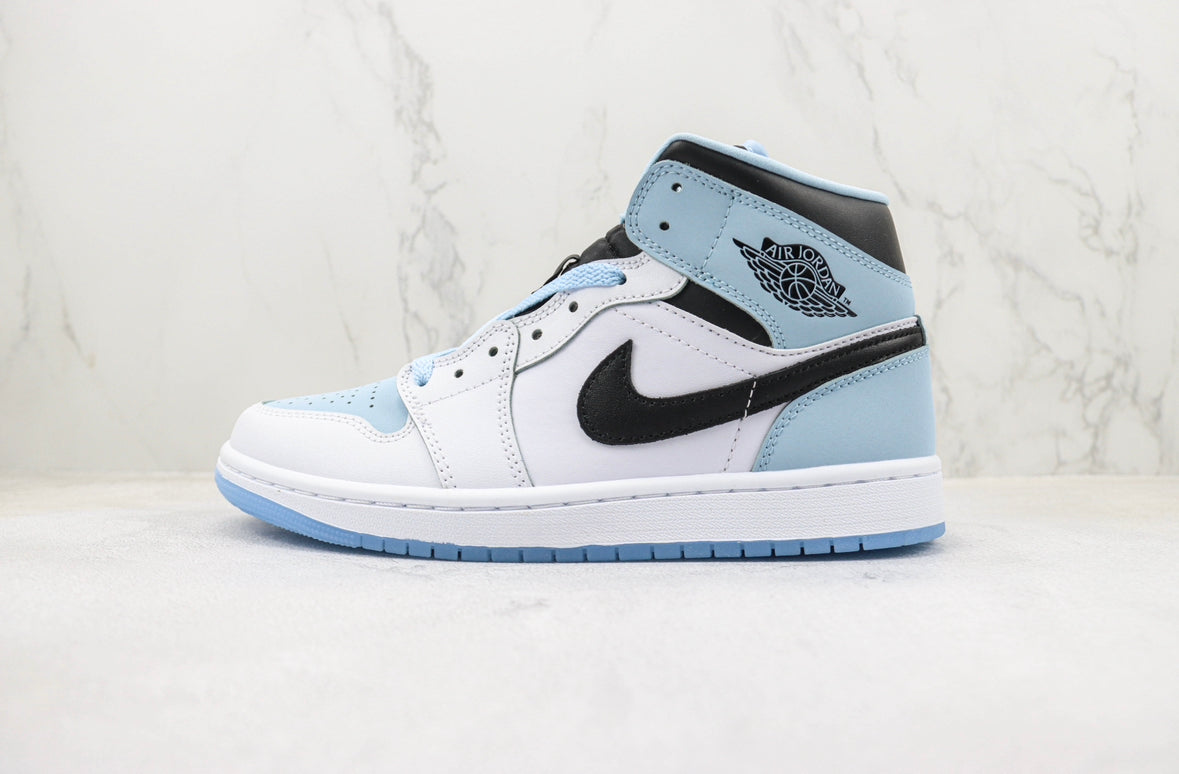 Jordan 1 Mid Ice Blue Luxe Premium Brazil