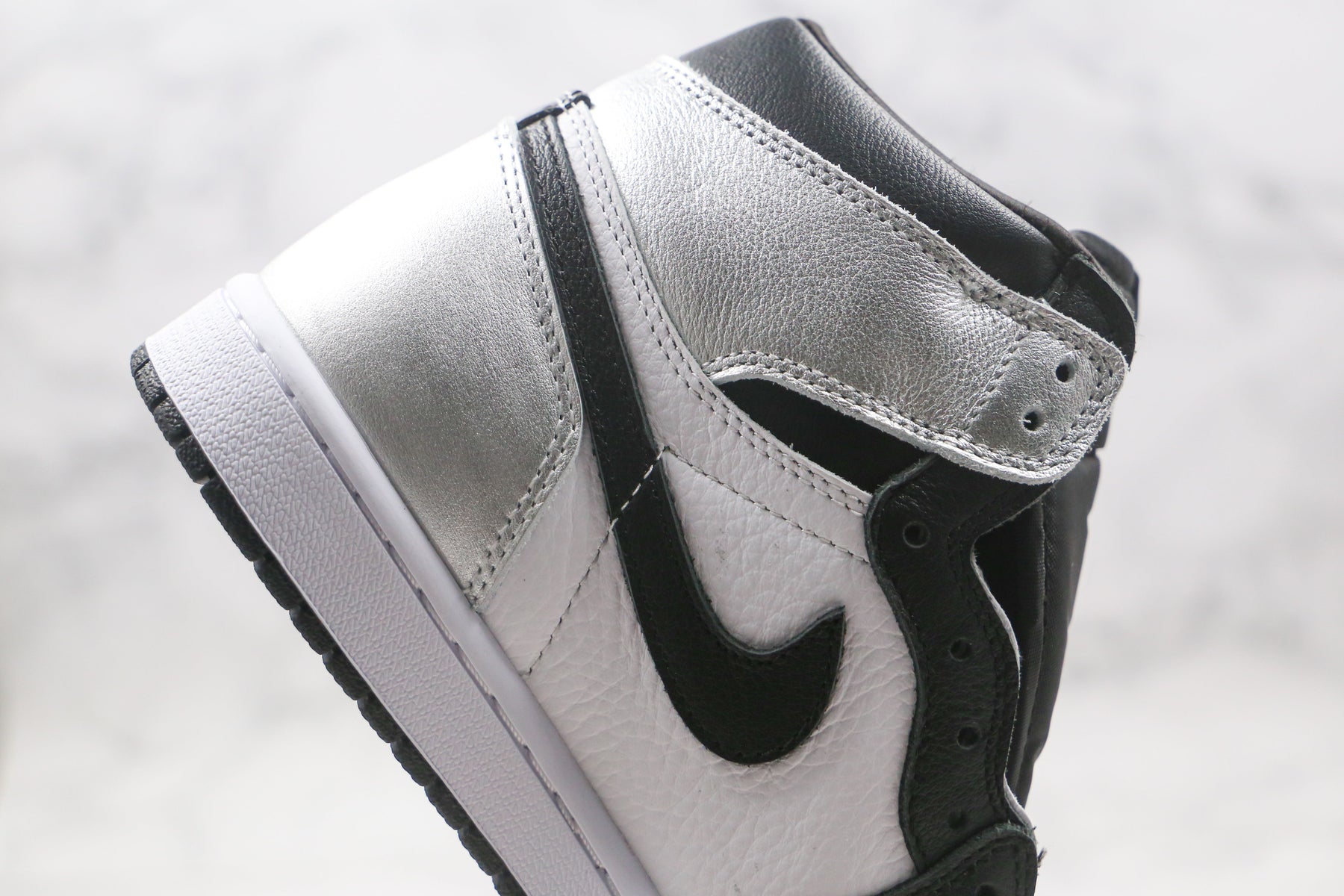 Jordan 1 Retro High Silver Toe Luxe Premium Brazil