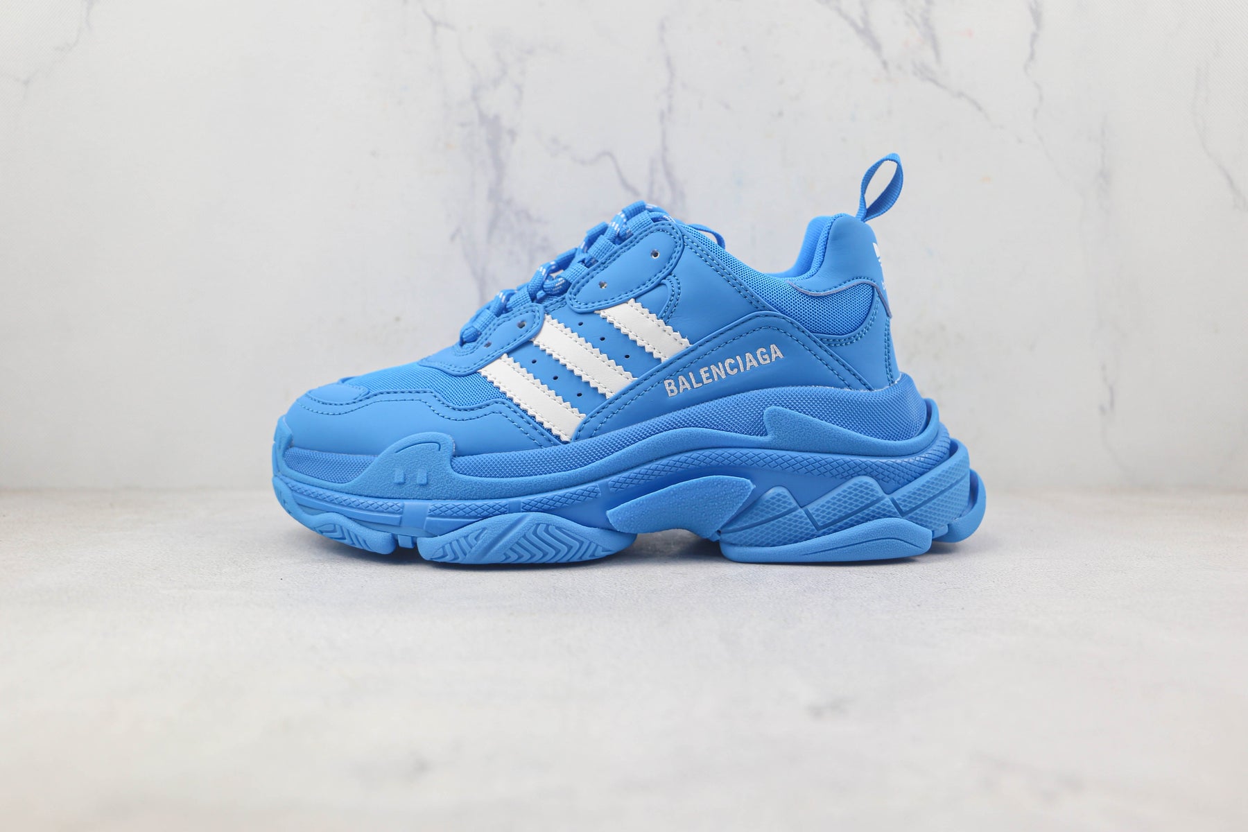 Balenciaga X Adidas Triple S Blue White - Luxe Premium Brazil