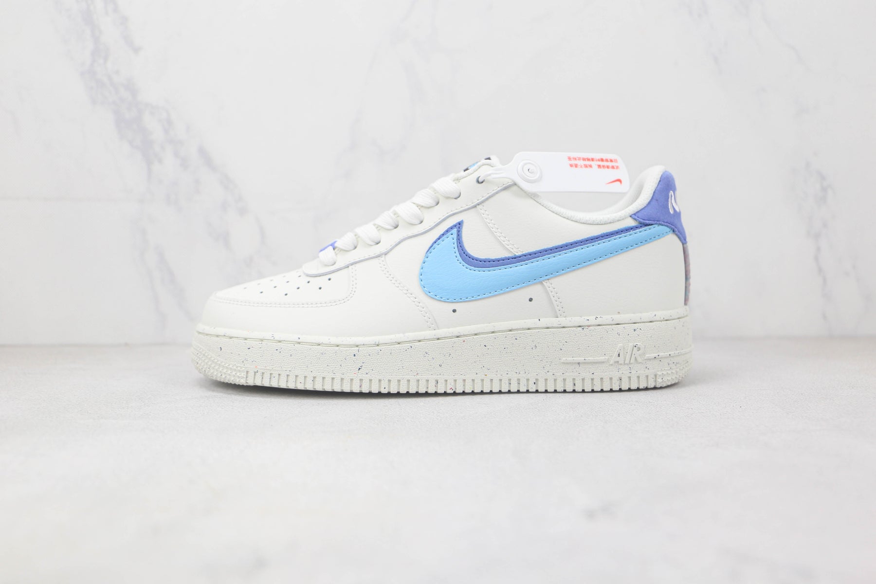 Nike Air Force 1 82 Double Swoosh White Médium Blue My Store