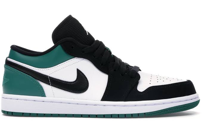 Jordan 1 Low White Black Mystic Green Luxe Premium Brazil