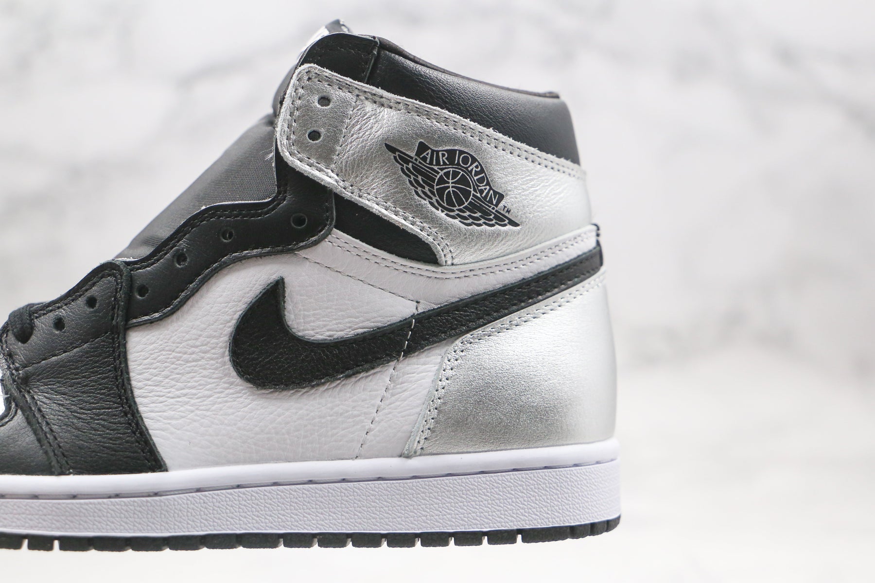 Jordan 1 Retro High Silver Toe Luxe Premium Brazil
