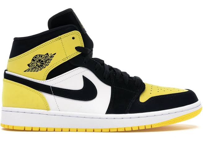 Jordan 1 Mid Yellow Toe Black - Luxe Premium Brazil