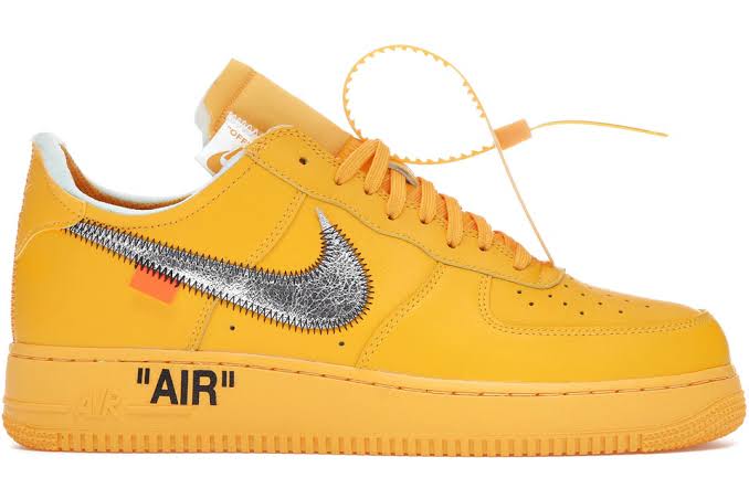 Nike Air force 1 Low Off White University Gold Metallic Silver My Store