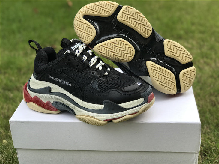 Balenciaga Triple S Black White Red - Luxe Premium Brazil