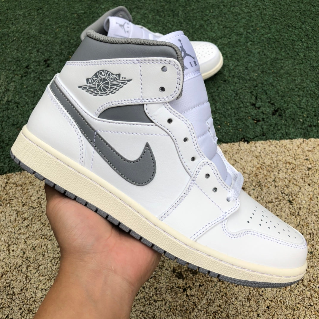 Jordan 1 Mid Neutral Grey - Luxe Premium Brazil