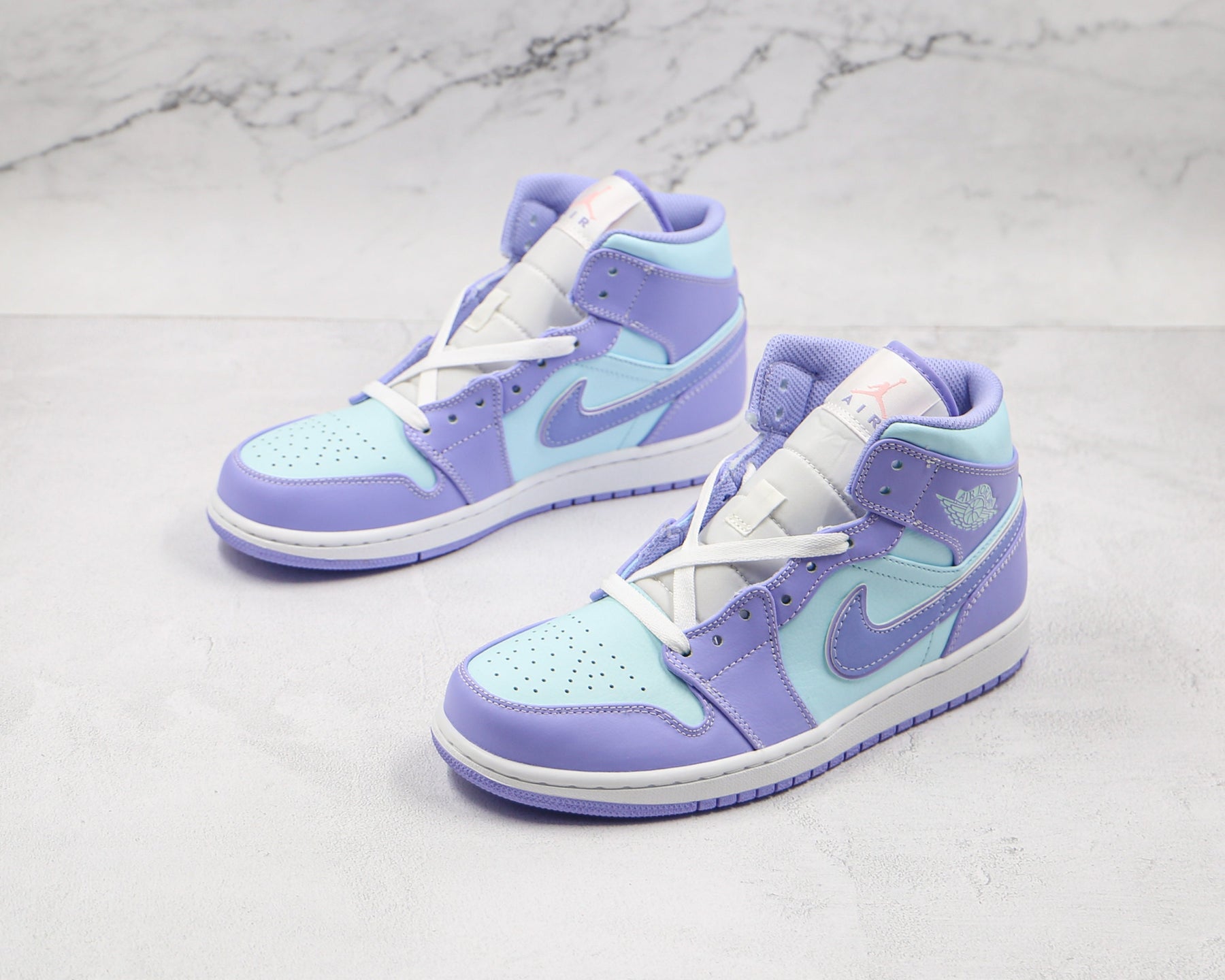Jordan 1 Mid Purple Aqua - Luxe Premium Brazil
