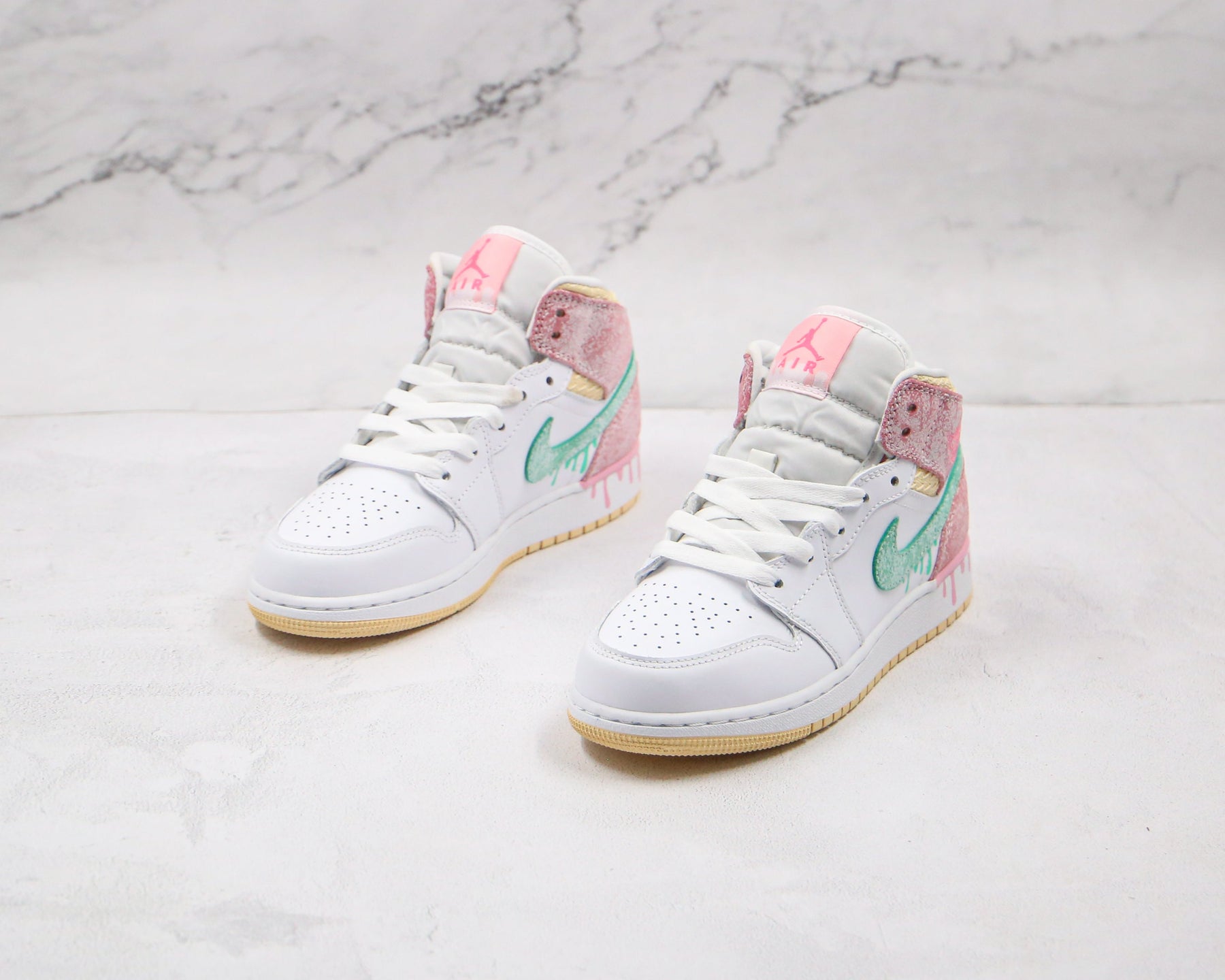 Jordan 1 Mid Paint Drip Luxe Premium Brazil