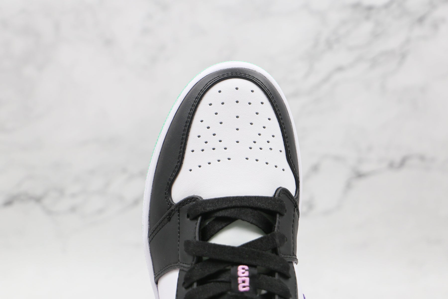 Jordan 1 Low Green Glow Violet Shock Luxe Premium Brazil
