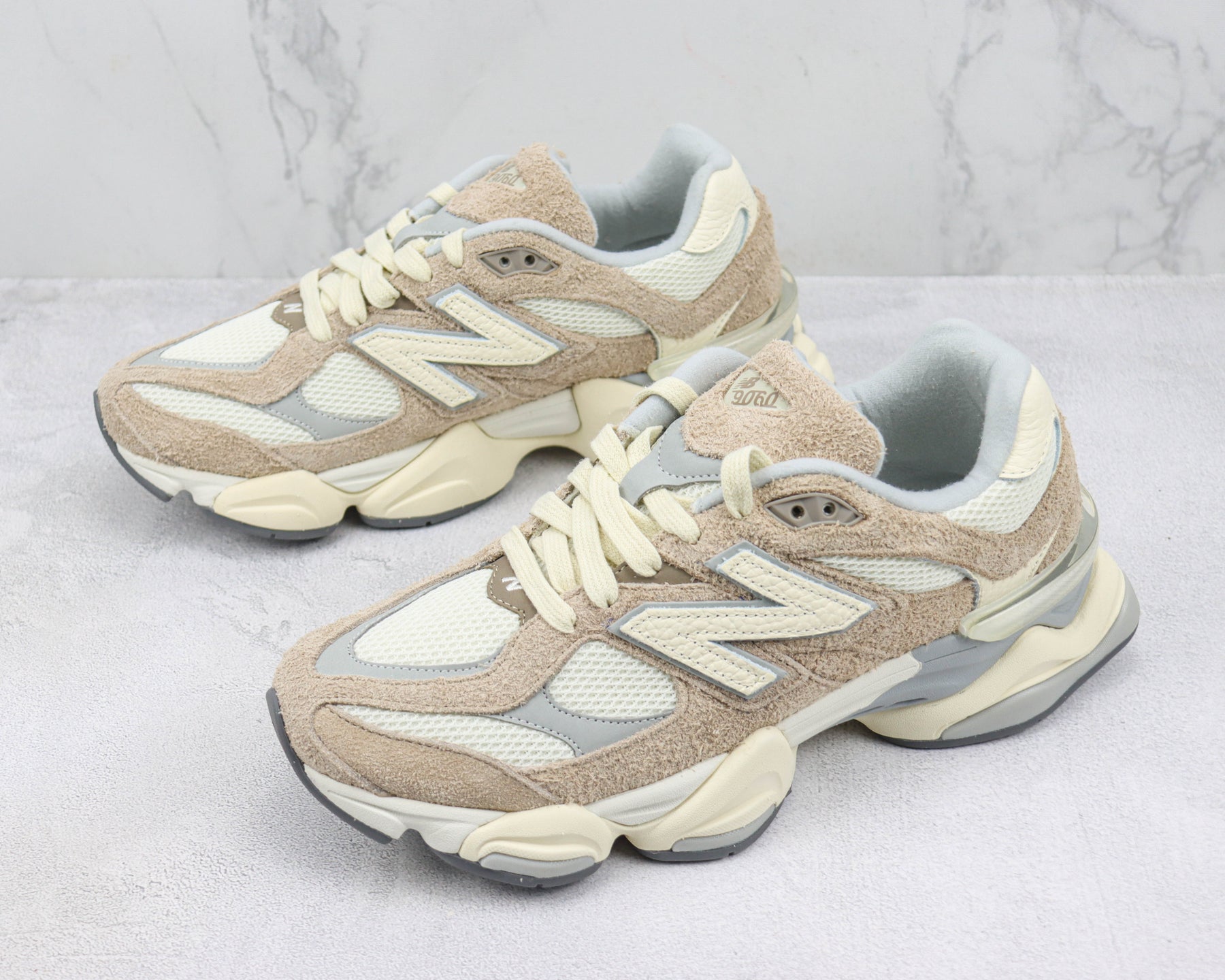 New Balance 9060 Driftwood Stone Pink Sea Salt - Luxe Premium Brazil