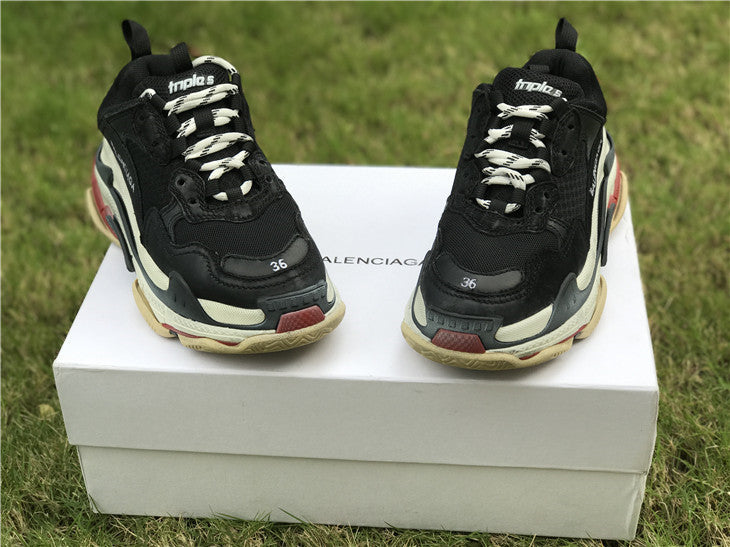 Balenciaga Triple S Black White Red - Luxe Premium Brazil