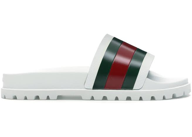 Gucci Web Slide Sandal White - Luxe Premium Brazil
