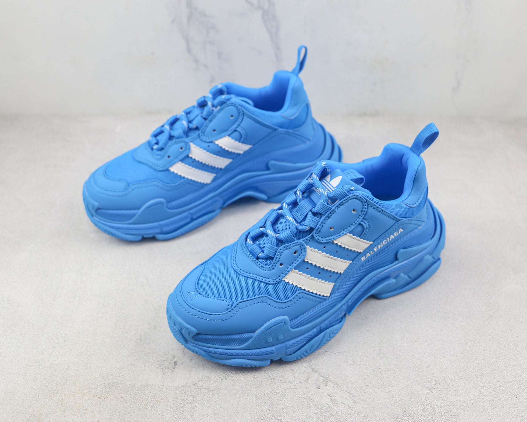 Balenciaga X Adidas Triple S Blue White - Luxe Premium Brazil