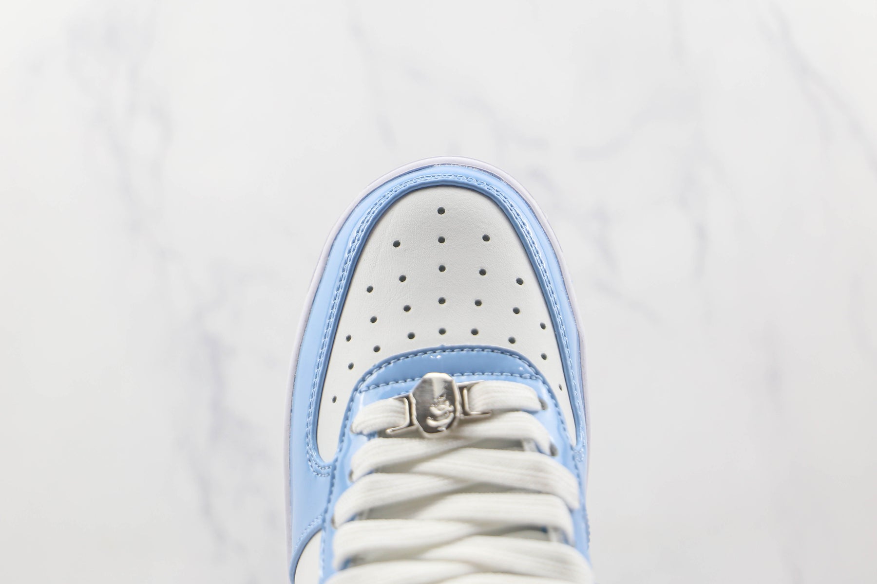 Bape Sta Patent Leather Blue White - Luxe Premium Brazil