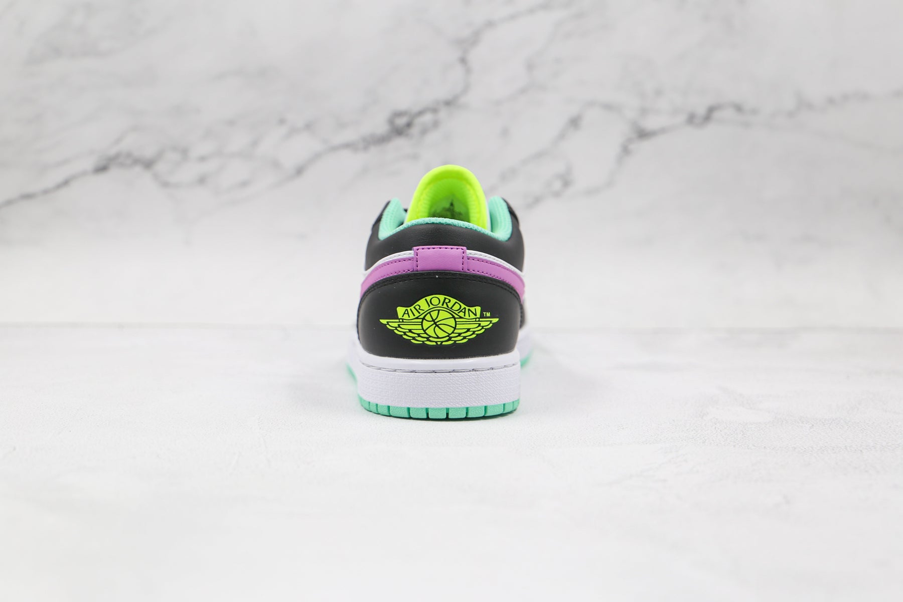 Jordan 1 Low Green Glow Violet Shock Luxe Premium Brazil