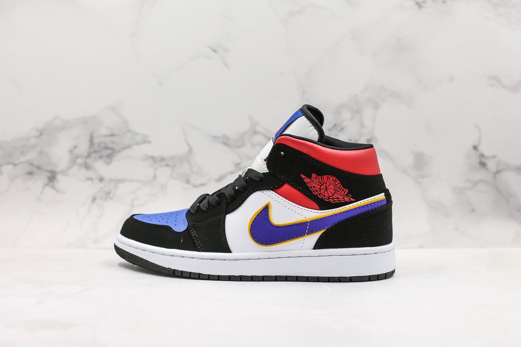 Jordan 1 Mid Lakers Top 3 - Luxe Premium Brazil