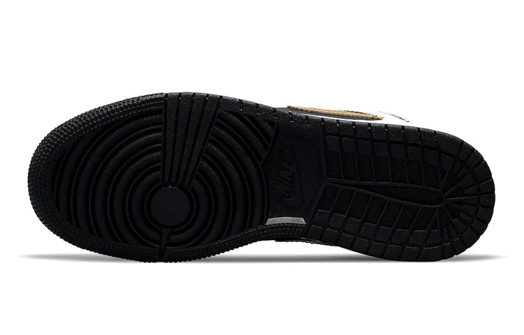 Jordan 1 Mid White Gold Black Luxe Premium Brazil