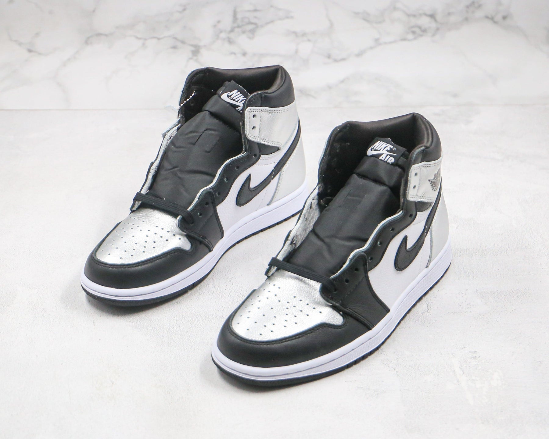Jordan 1 Retro High Silver Toe Luxe Premium Brazil