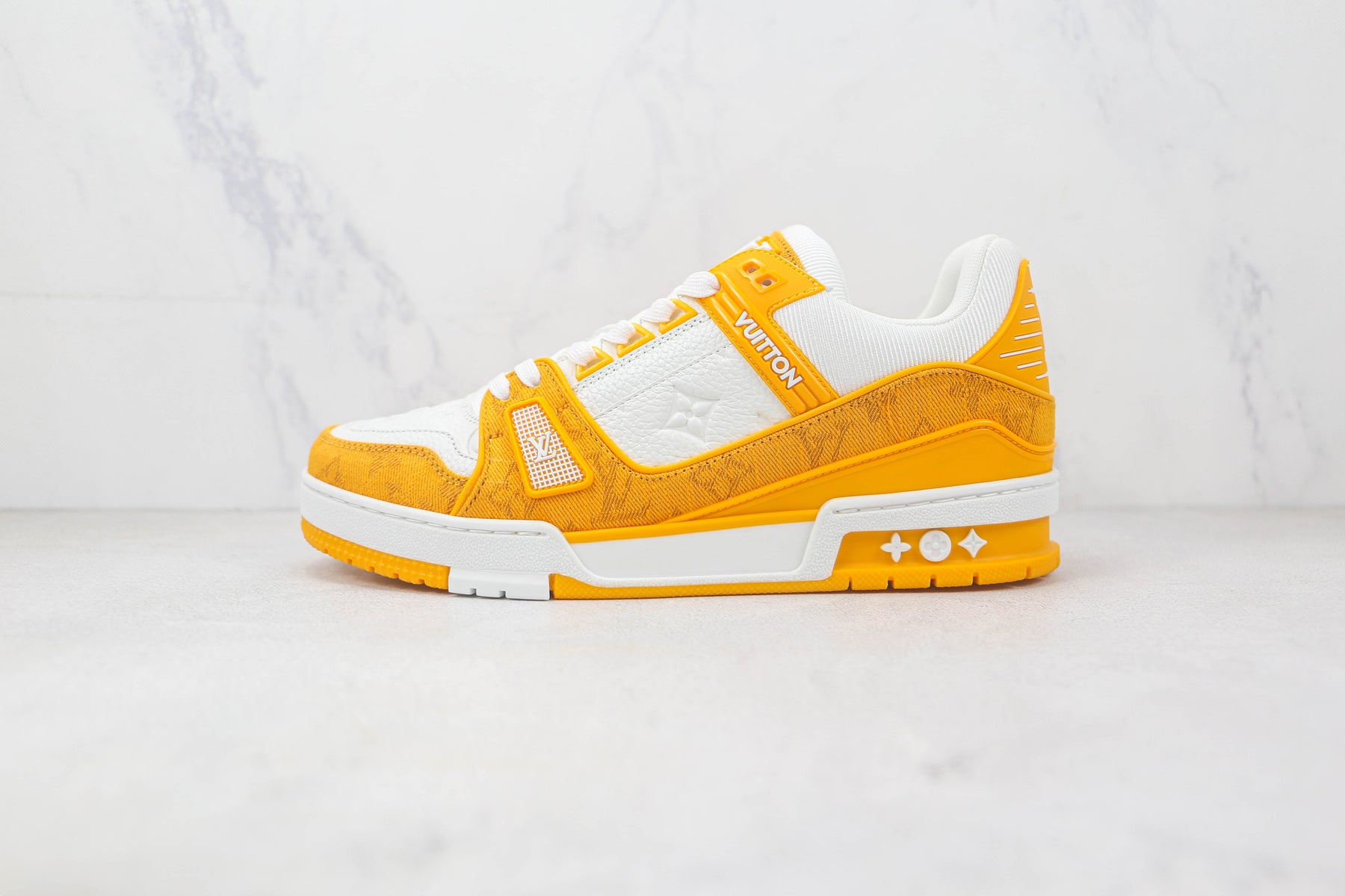 Louis Vuitton Trainer Yellow Monogram Denim White - Luxe Premium Brazil