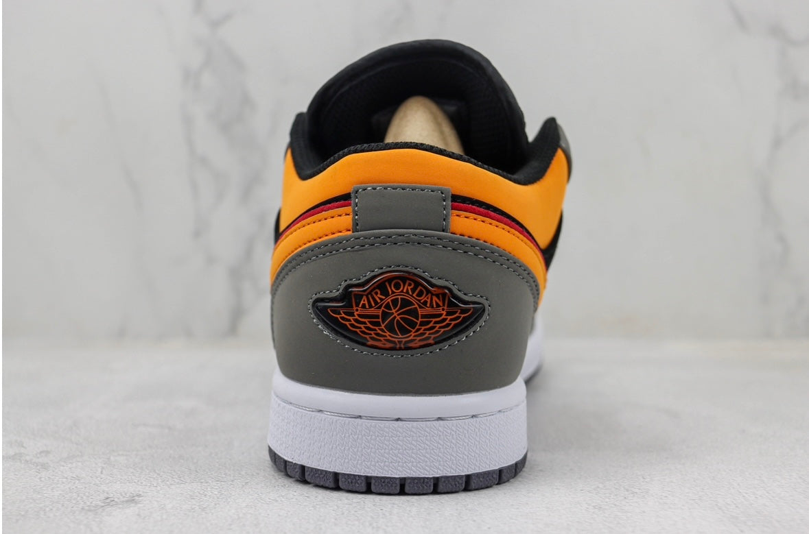 Jordan 1 Low Graphite Vivid Orange Luxe Premium Brazil