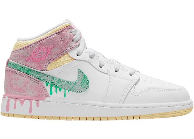 Jordan 1 Mid Paint Drip Luxe Premium Brazil