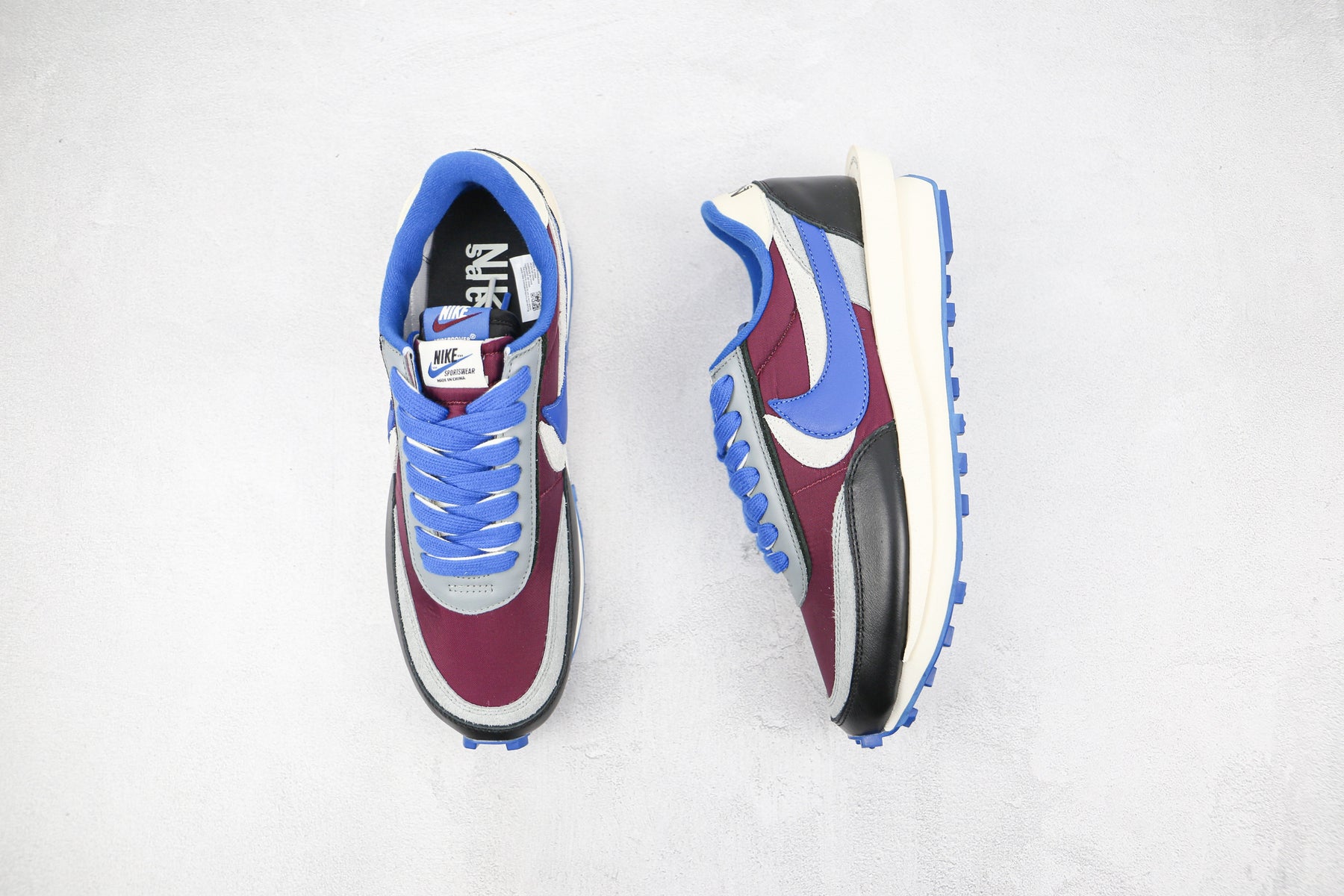 Nike Waffle Sacai Undercover Night Maroon Team Royal Luxe Premium Brazil