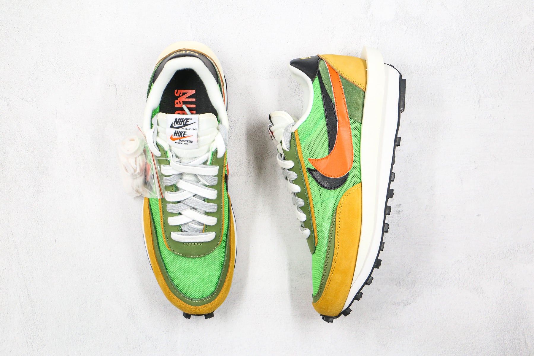 Nike Waffle Sacai Green Multi Luxe Premium Brazil