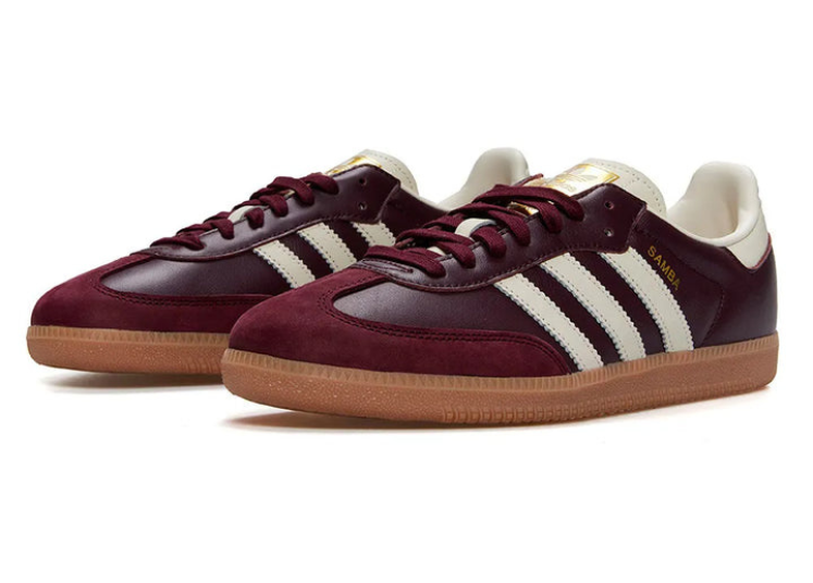 Adidas Samba OG Maroon Gold Metallic My Store